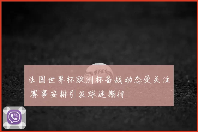 法国世界杯欧洲杯备战动态受关注 赛事安排引发球迷期待