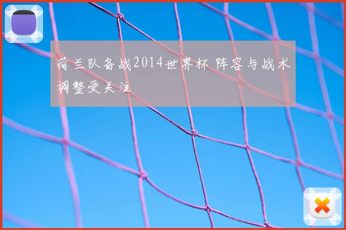 荷兰队备战2014世界杯 阵容与战术调整受关注